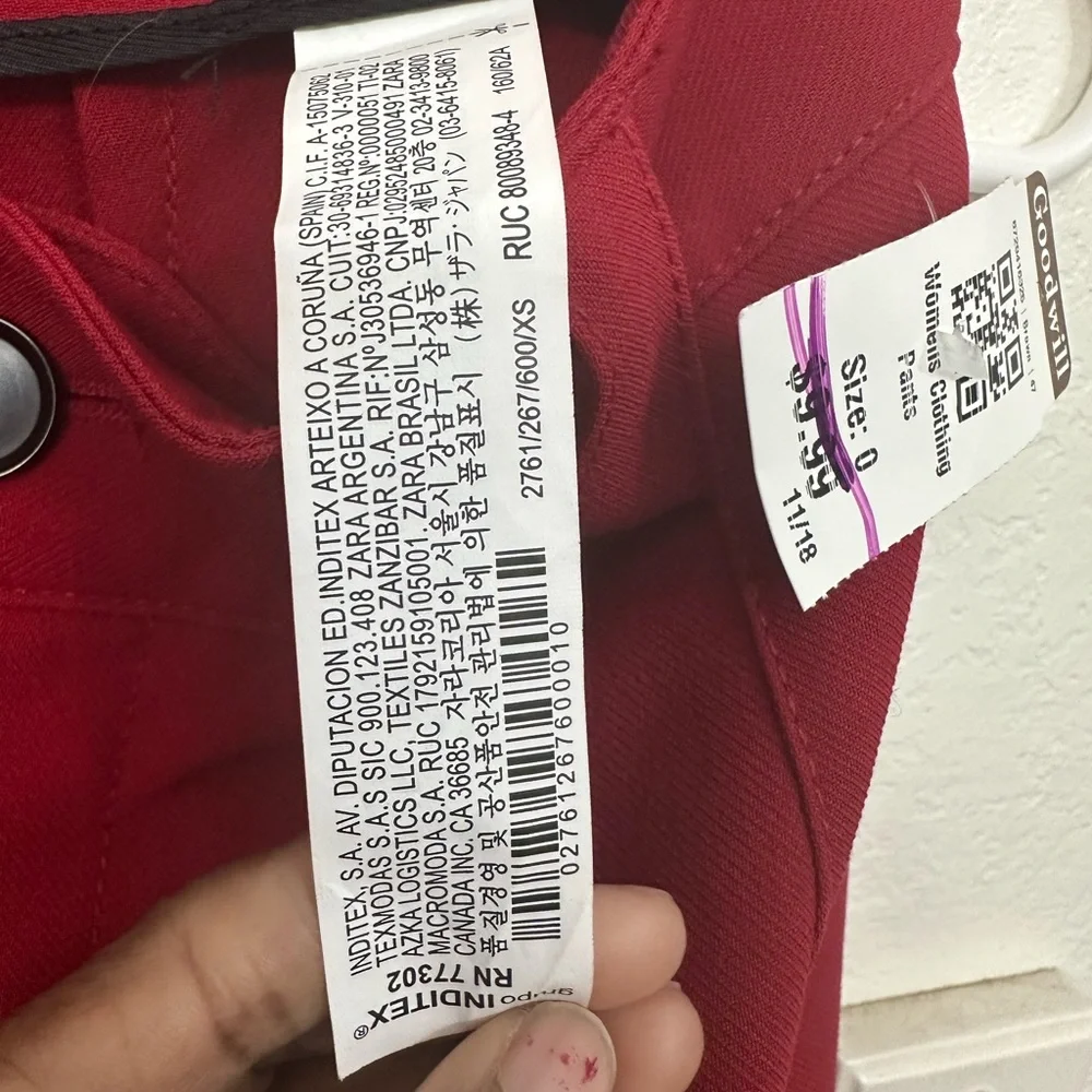 Zara Vibrant Red Pants - Picture 8 of 16